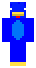 Poka¿ przód skina do Minecrafta Blue Chicken od przodu