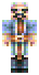 Poka¿ przód skina do Minecrafta Blue Wizard od przodu