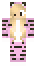 Poka¿ przód skina do Minecrafta Dziewczyna rozowy tygrys od przodu