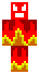Poka¿ przód skina do Minecrafta Fire Man od przodu