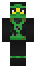 Poka¿ przód skina do Minecrafta Green Ninja od przodu