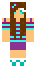 Poka¿ przód skina do Minecrafta Kolorowa Dziewczynka od przodu