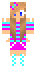 Poka¿ przód skina do Minecrafta Kolorowa fajna dziewczyna od przodu