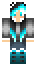Niebieska dziewczyna - skin do Minecrafta, skiny do Minecraft, skin do Minecraft, Minecraft skin, Minecraft skins - ?liczna dziewczyna. Ma kolorowy struj.