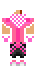Poka¿ przód skina do Minecrafta Pink Boy od przodu
