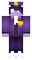 Poka¿ przód skina do Minecrafta Purple Guy od przodu