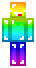Poka¿ przód skina do Minecrafta Rainbow Cookie od przodu