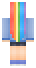 Poka¿ ty³ skina do Minecrafta rainbow girl od ty³u