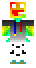 Poka¿ przód skina do Minecrafta Rainbow man od przodu