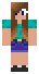 Poka¿ przód skina do Minecrafta Steve Girl od przodu