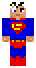 Poka¿ przód skina do Minecrafta Super Man od przodu