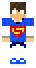 Poka¿ przód skina do Minecrafta Super Man od przodu