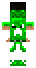 Poka¿ ty³ skina do Minecrafta zielony herobrine od ty³u