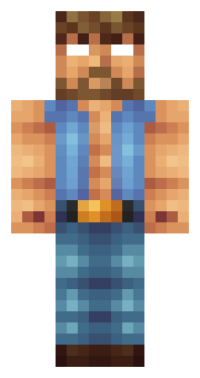 Skin do gry Minecraft przedstawiający słynnego Chucka Norrisa i jego słynny kop z pół obrotu - bądź jak Chuck Norris - z tym skinem to możliwe!