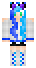 Błękitna słodka piękna Dziewczyna DJ Cute Girl - skin do Minecrafta, skiny do Minecraft, skin do Minecraft, Minecraft skin, Minecraft skins - Błękitna słodka piękna Dziewczyna DJ Cute Girl