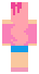 Pokaż tył skina do Minecrafta Dziewczyna w Pełnym Różu Full Pink Girl od tyłu