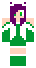Pokaż przód skina do Minecrafta green dragon girl od przodu