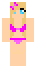 Pokaż przód skina do Minecrafta Laska blondynka w bikini od przodu