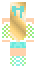 Pokaż tył skina do Minecrafta Piękna słodka blondynka dziewczyna od tyłu