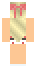 Pokaż tył skina do Minecrafta Różowa słodka dziewczyna blondynka pink cute girl od tyłu