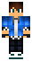 super boy - skin do Minecrafta, skiny do Minecraft, skin do Minecraft, Minecraft skin, Minecraft skins - ma niebieskie ubranie i brązowe włosy