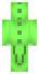 Pokaż tył skina do Minecrafta Zielony szalony wesoły stworek green happy creature od tyłu