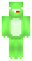 Pokaż przód skina do Minecrafta Zielony szalony wesoły stworek green happy creature od przodu