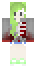 Poka przd skina do Minecrafta Zombie Dziewczyna od przodu